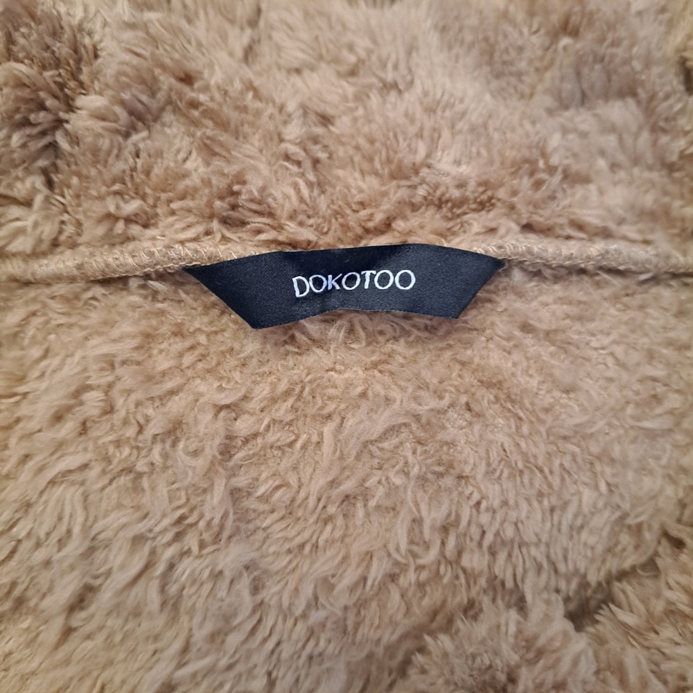 Dokotoo Fleece Jacket Womens Large Brown Faux Fur Shacket Button Up Cozy Warm - Picture 9 of 13